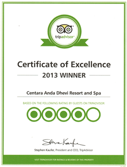 Trip Advisor Certificate 2013